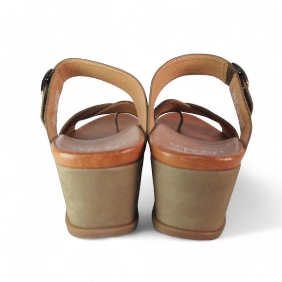 Dansko Aubree Wedge Strappy Sandals Taupe Nubuck Women's 8.5-9/39 - Picture 5 of 10